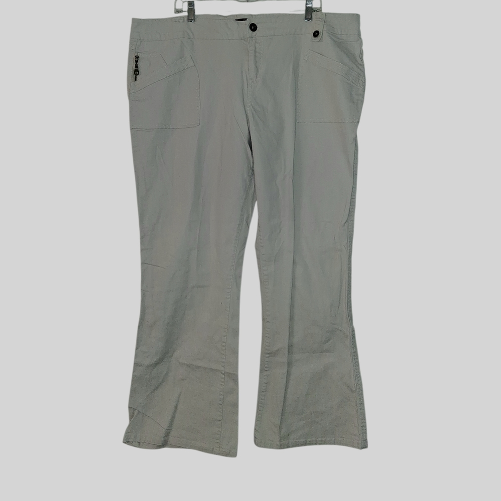 Bebop Womens Tan Colored Flared Leg Casual Pants 22/23